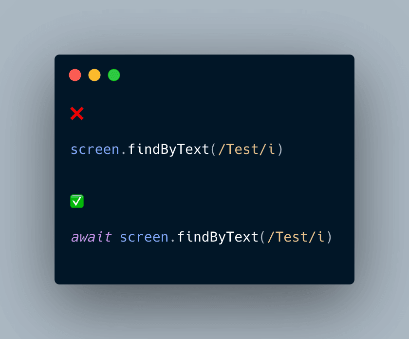Example of forgetting to await async queries